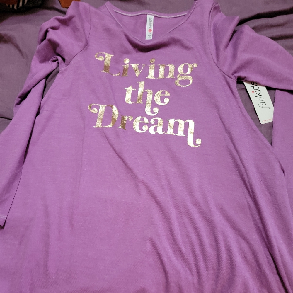 Fabkids 8/10 purple t-shirt dress